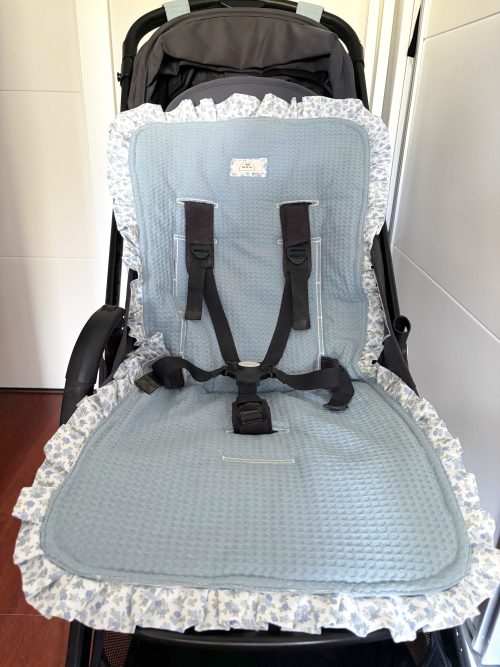 Colchoneta waffle azul