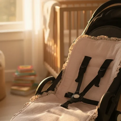 Colchoneta waffle rosa