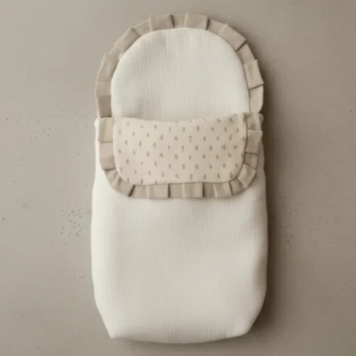 Saco de capazo crudo con embozo de quita y pon